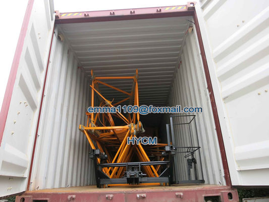 QTZ50(5010) Grúa de torre de cabeza de gato de 4 toneladas con doble giro para la exportación