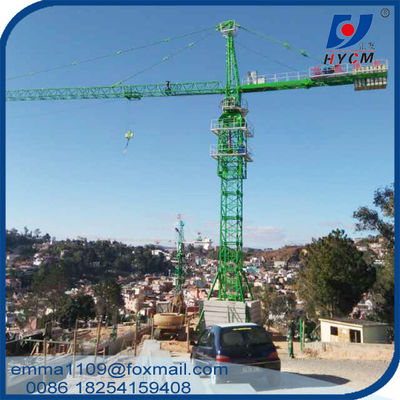 Qtz 125 Costo de grúa de torre para el edificio de gran altura 65M de anchura Jib de trabajo