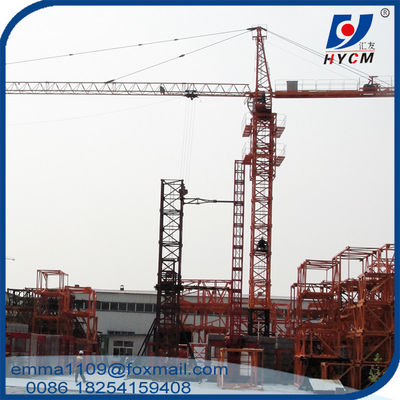 6t QTZ6012 Autoscalada Topkit Torre grúa 60mts Boom con cabeza de torre
