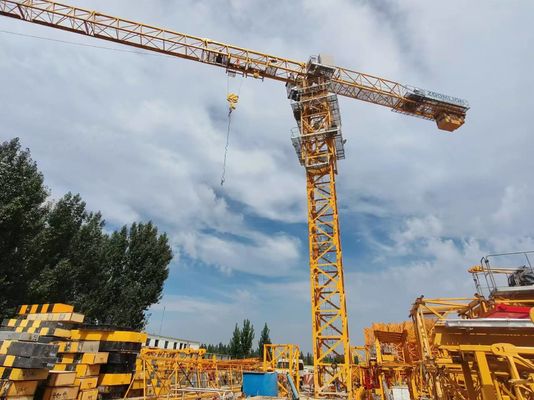 12T QTZ250 7020 grúa de construcción usada 60m de altura y L68 mástil 2019 año hecho