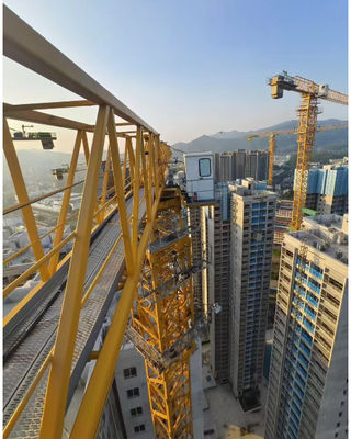 W7020 QTZ250 Grúa de torre usada con capacidad de carga de 10 toneladas 70 metros Jib de trabajo