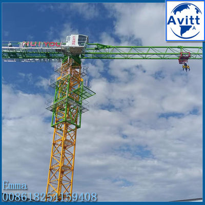 Grúa de torre plana de 6 t para uso en la construcción de edificios inmobiliarios