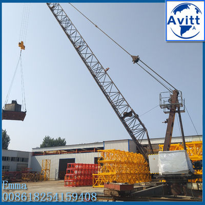 6 toneladas Carga QD2420 Derrick Luffing Cranes 24m longitud del brazo 150m altura