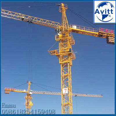 Qtz63 5510 Especificación de la grúa de torre Topkit 55M longitud de la junta de trabajo 6 toneladas de carga