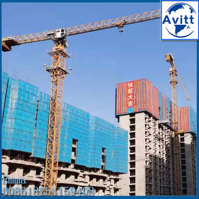 QTZ125 10t Potain tecnología grúa torre 65m brazo de trabajo