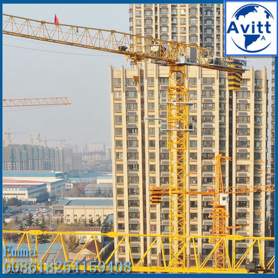 QTZ125 grúa de torre de 60 m de altura con capacidad de 10 t